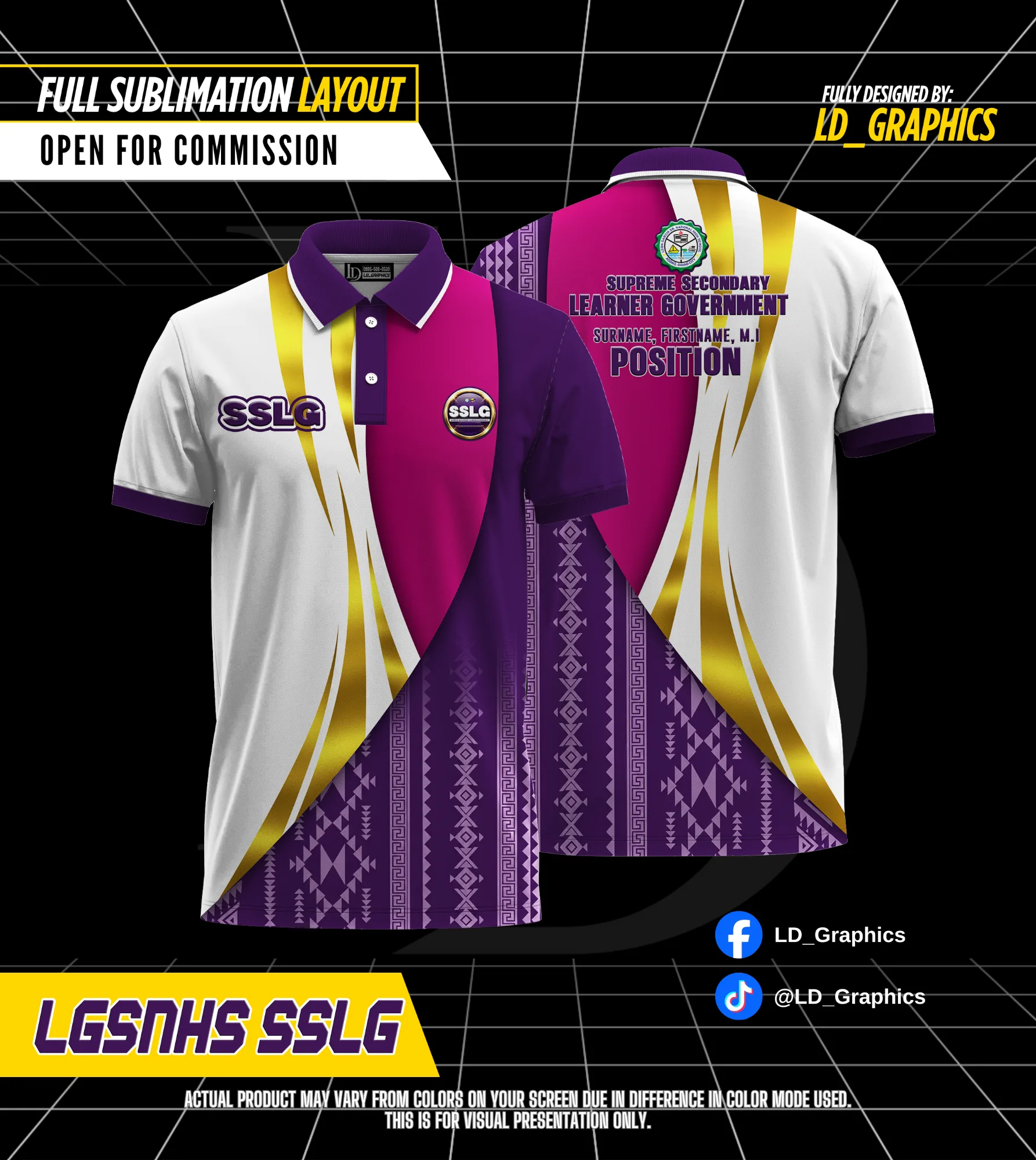 Polo Shirt Full Sublimation Layout — image 1